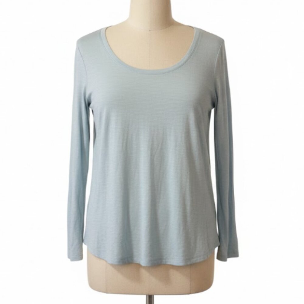Old Navy Blue Long Sleeve Crew Neck Tee Relaxed Fit Casual Basic Plus 3X